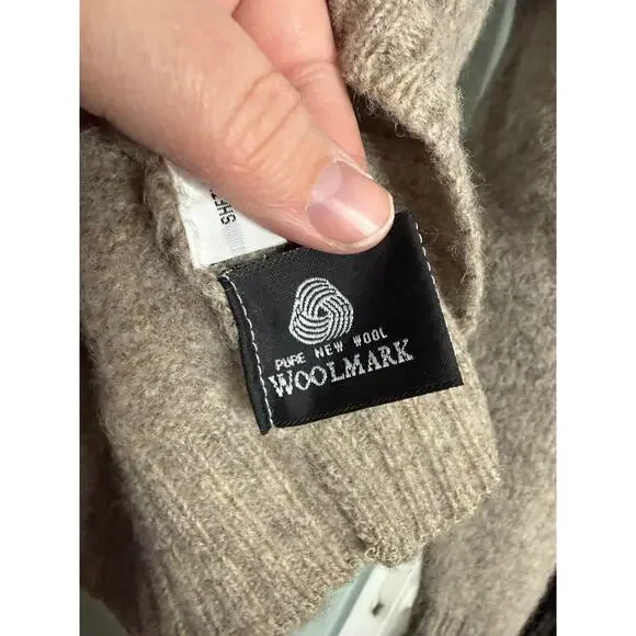 James Peter James clothing shetland wool 1/4‎ beige sweater - Picture 9 of 10